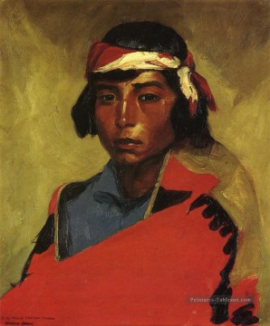  henri peintre - Jeune mâle du portrait de Tesuque Pueblo Ashcan école Robert Henri